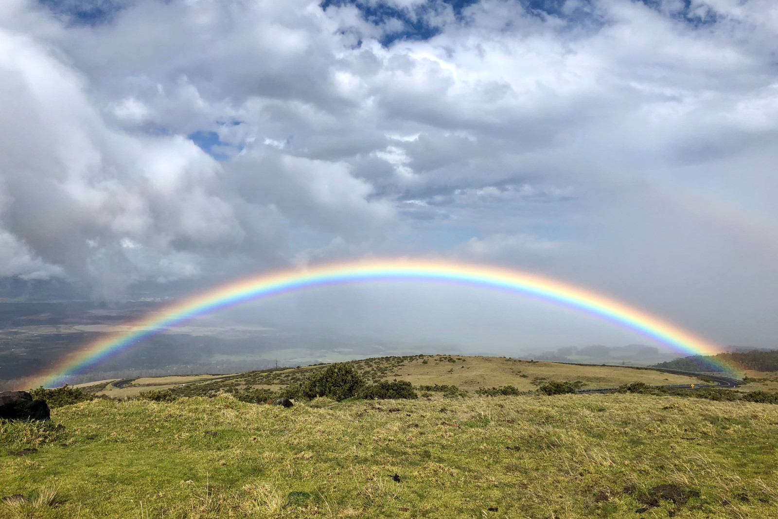 Rainbow over a landscape