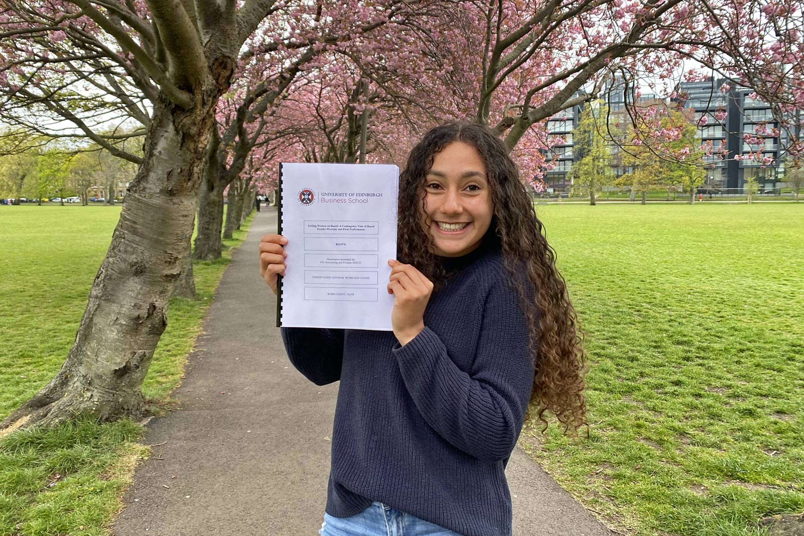 Cecilia Bosman in a park 