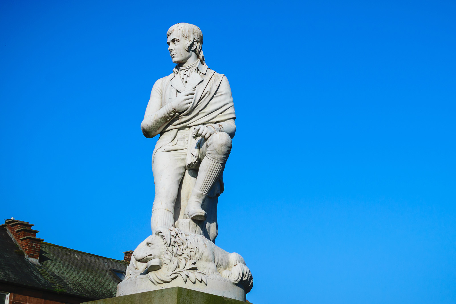 Statue of Robert Burns in Dumfries, Scotland