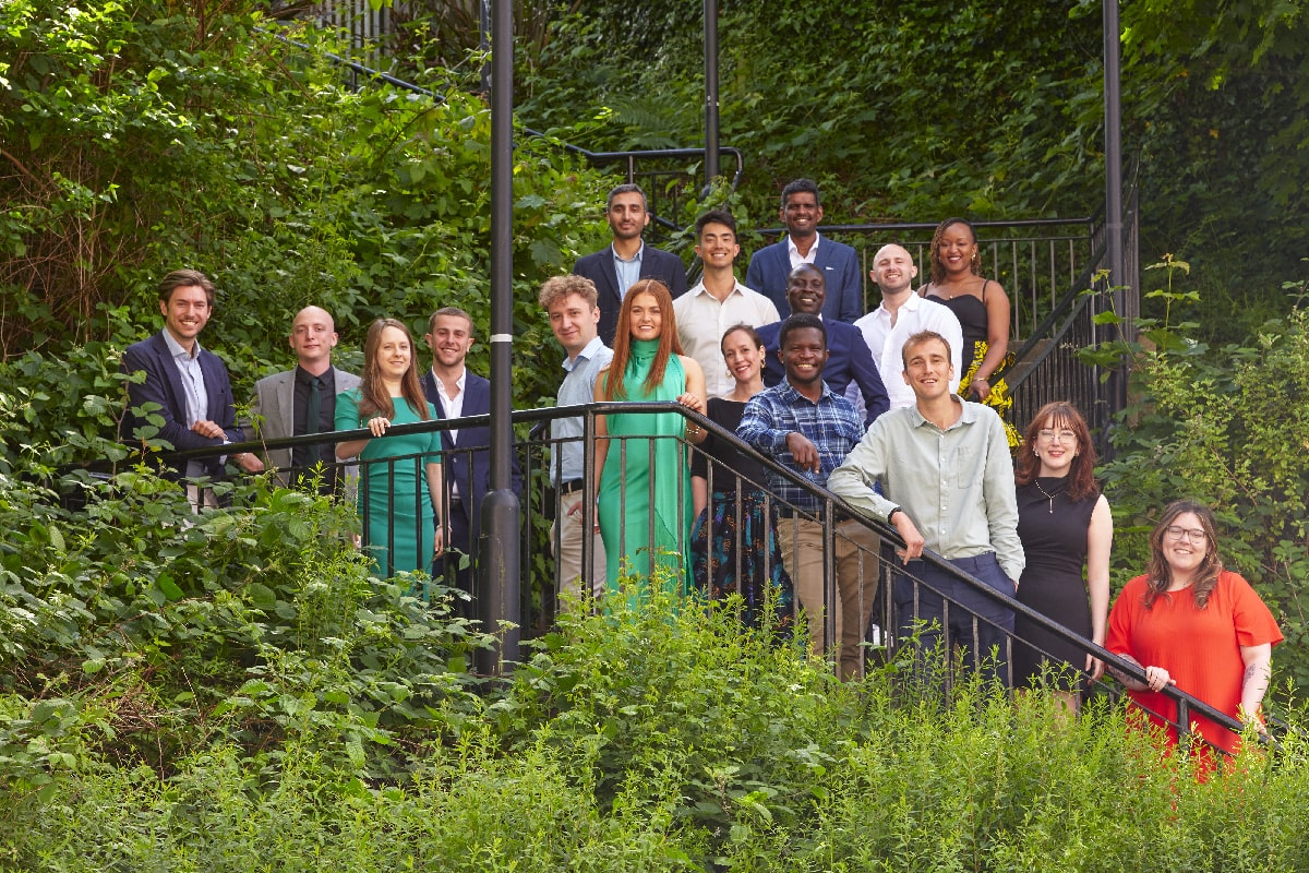 Finalists standing outside at the Inspire Launch Grow awards 2024 