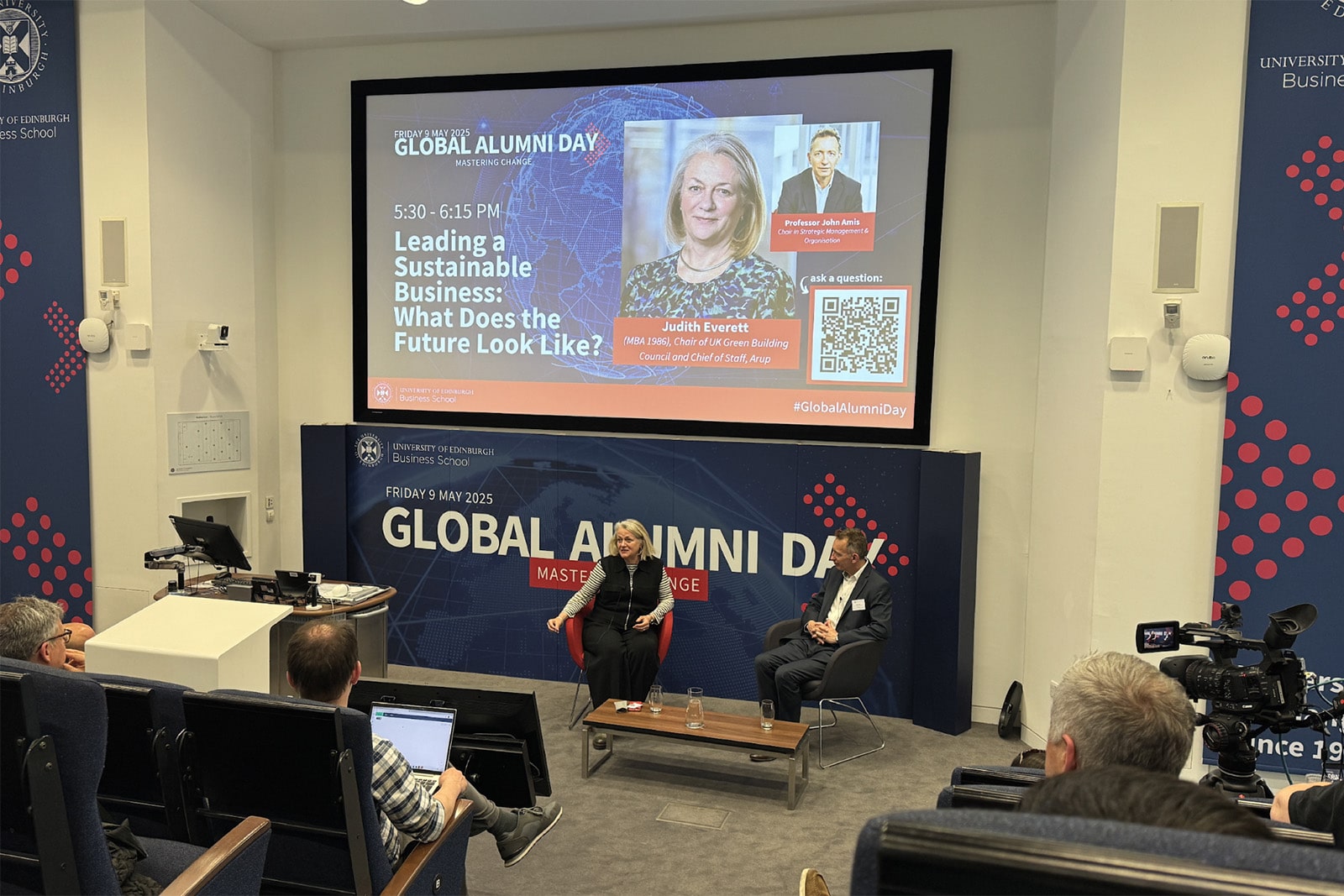 Judith Everett (MBA 1986) Chair of UK Green Building Council in conversation with Professor John Amis