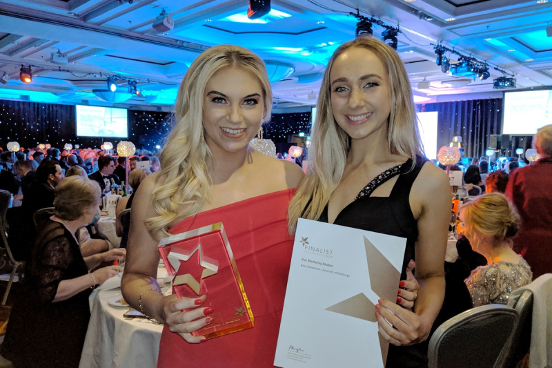 Sarah and Ailsa at the Marketing Society Scotland Awards