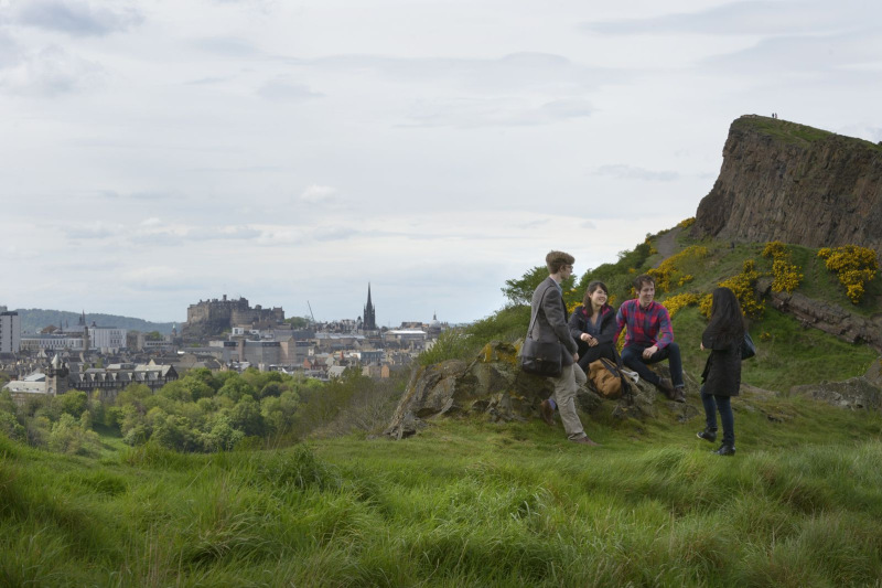 Students on Arthur's Seat | Photo By Alan Shedlock