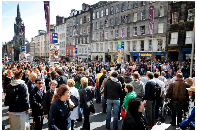 Festival Visitors on the Royal Mile