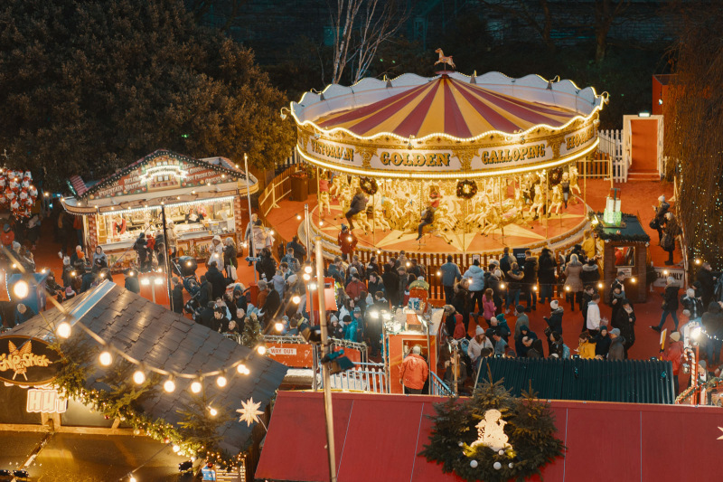 Edinburgh Christmas Market Carousel and Stands
