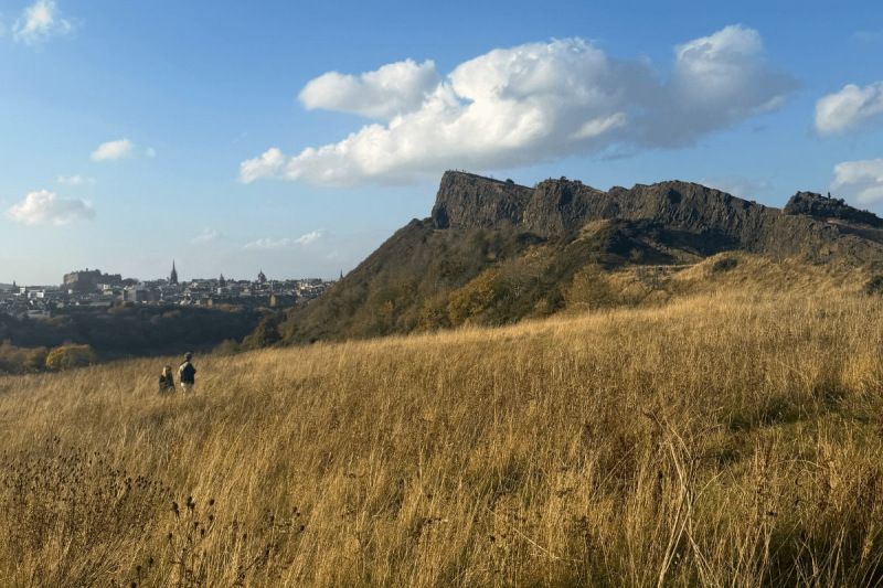 Salisbury Crags beside Arthurs's Seat, Edinburgh