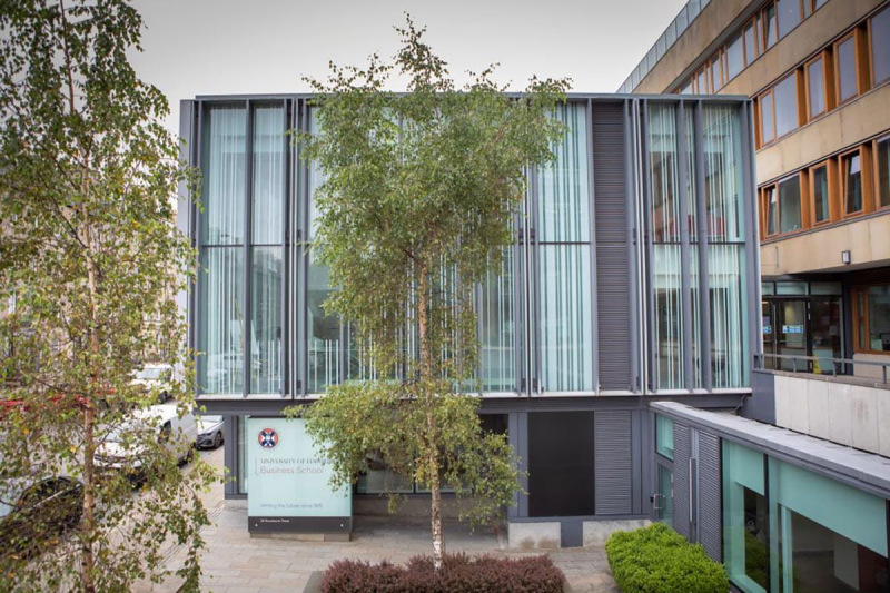 Exterior shot of the Business School