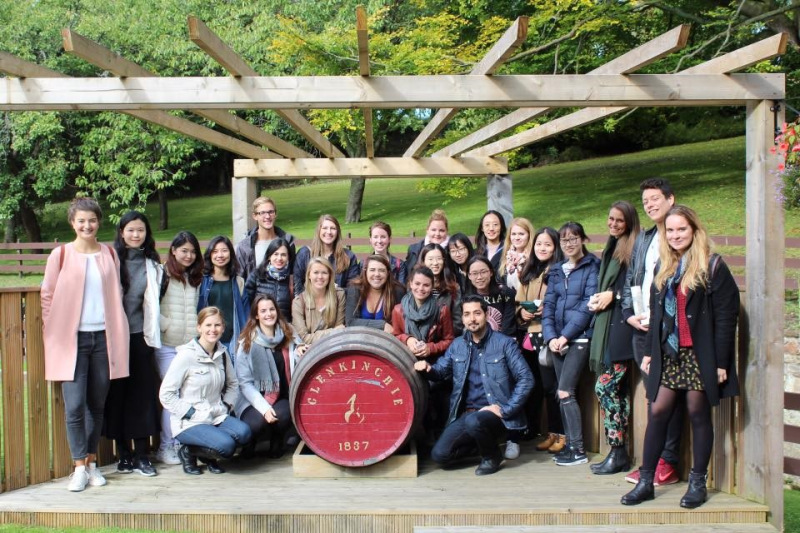 MSc International Business and Emerging Markets students at a distillery