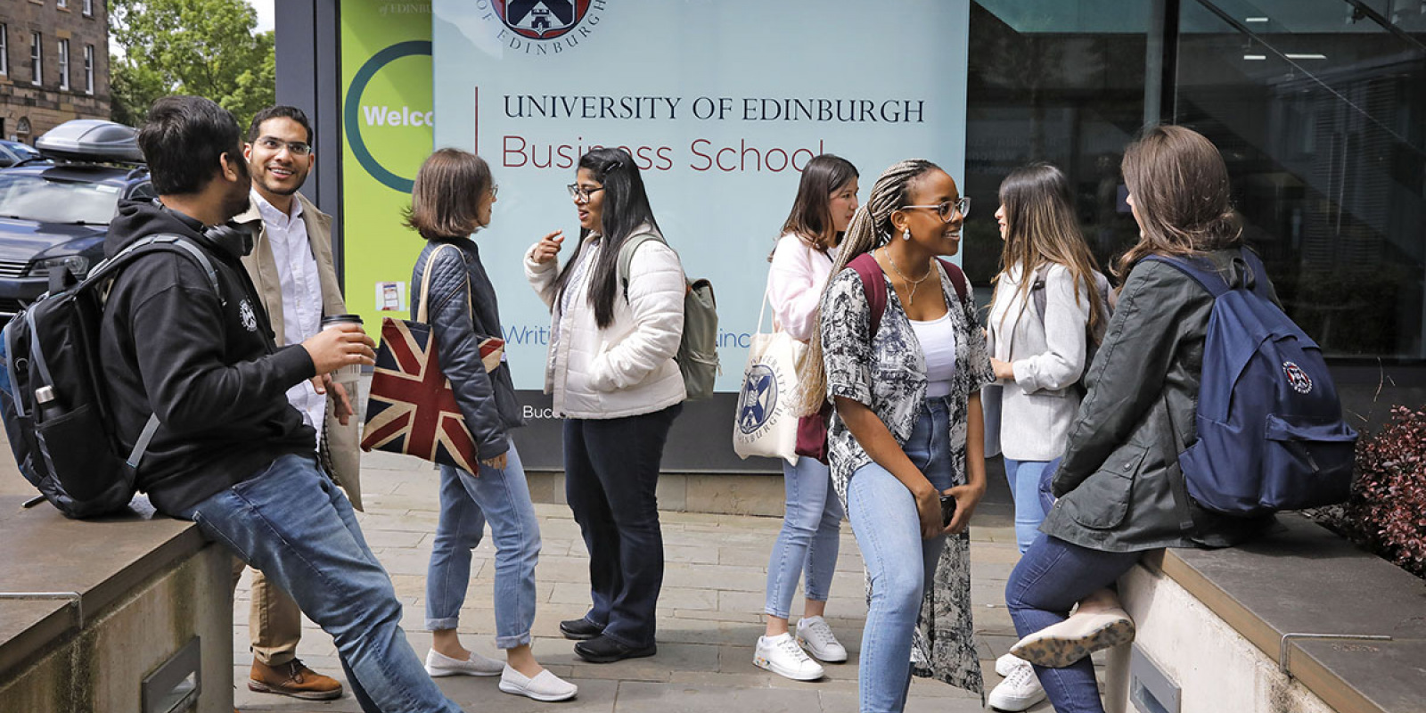 Students outside the Business School