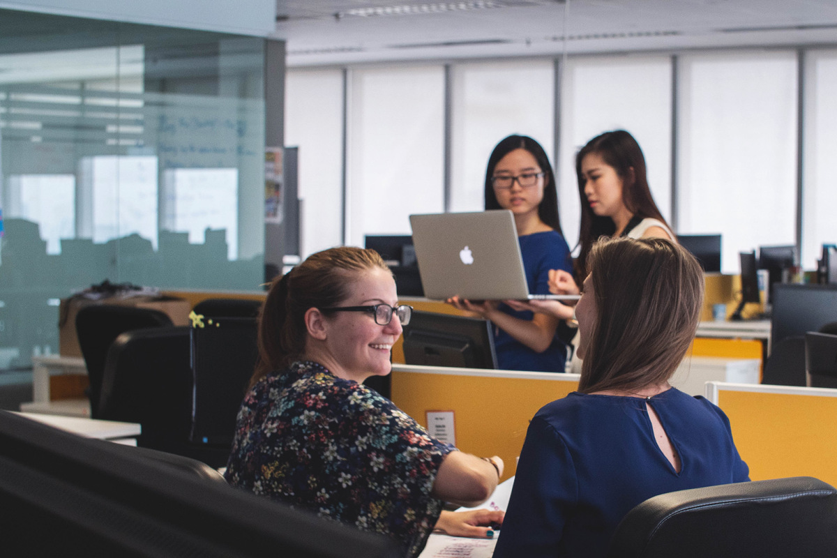 Women working in an office
