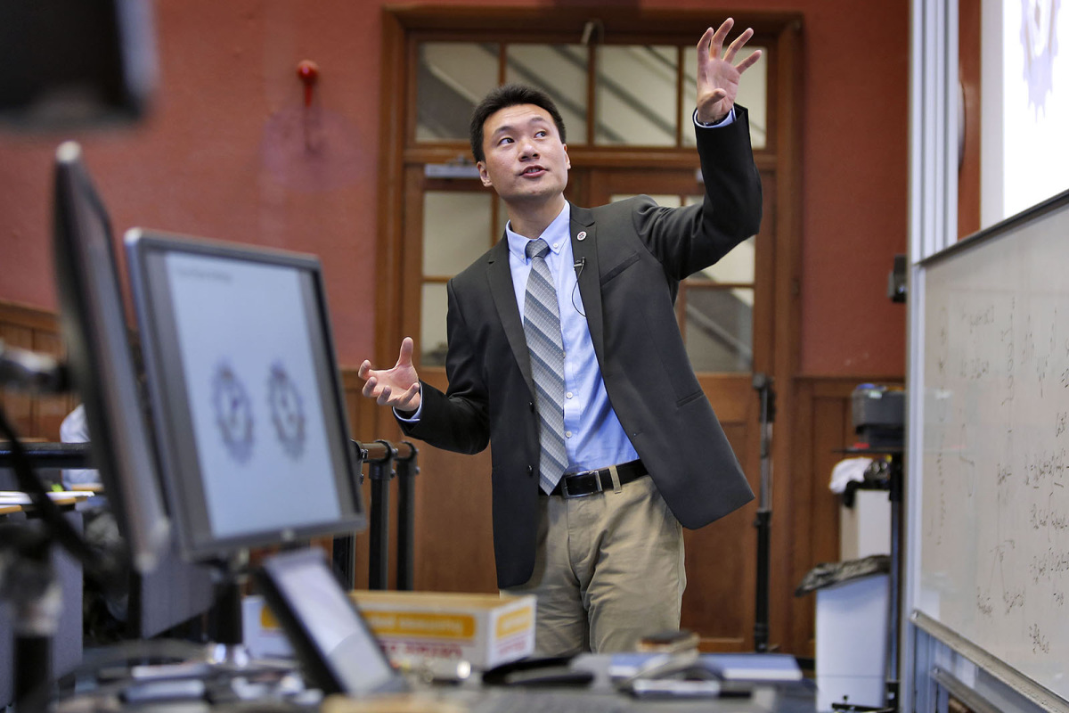 Lecturer teaching a class