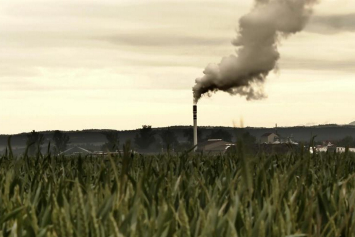 Carbon Accounting - chimney in a field