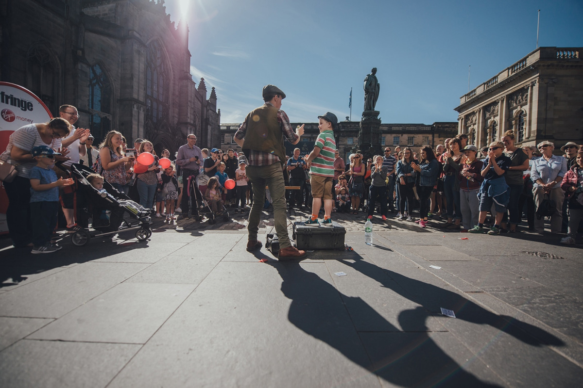 Edinburgh Festival Fringe on the High Street
