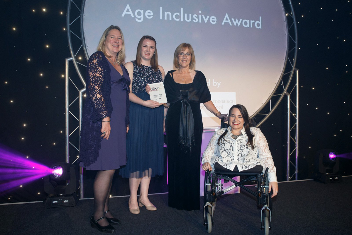 Wendy Loretto and Age Inclusive Award Winners Scottish Water
