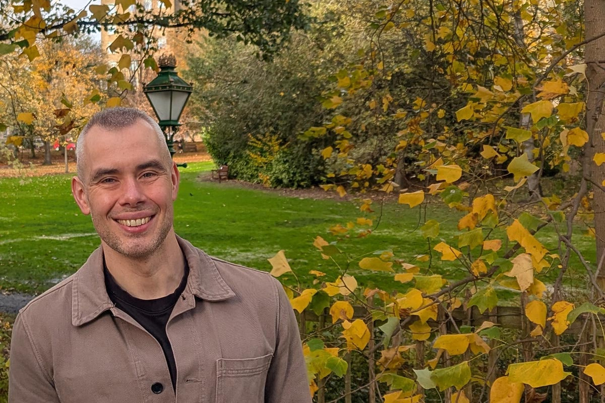 Ross Farquhar in George Square Gardens, Edinburgh
