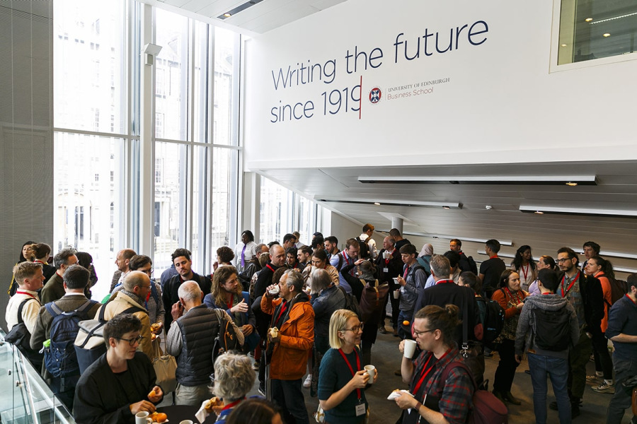 View over the concourse of the workshop attendees