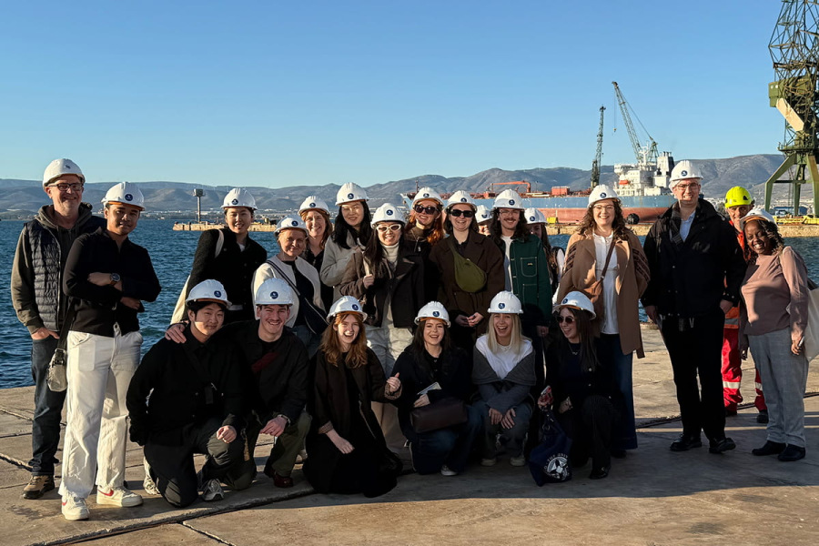 Students enjoyed a visit to Skaramangas Shipyard in Athens